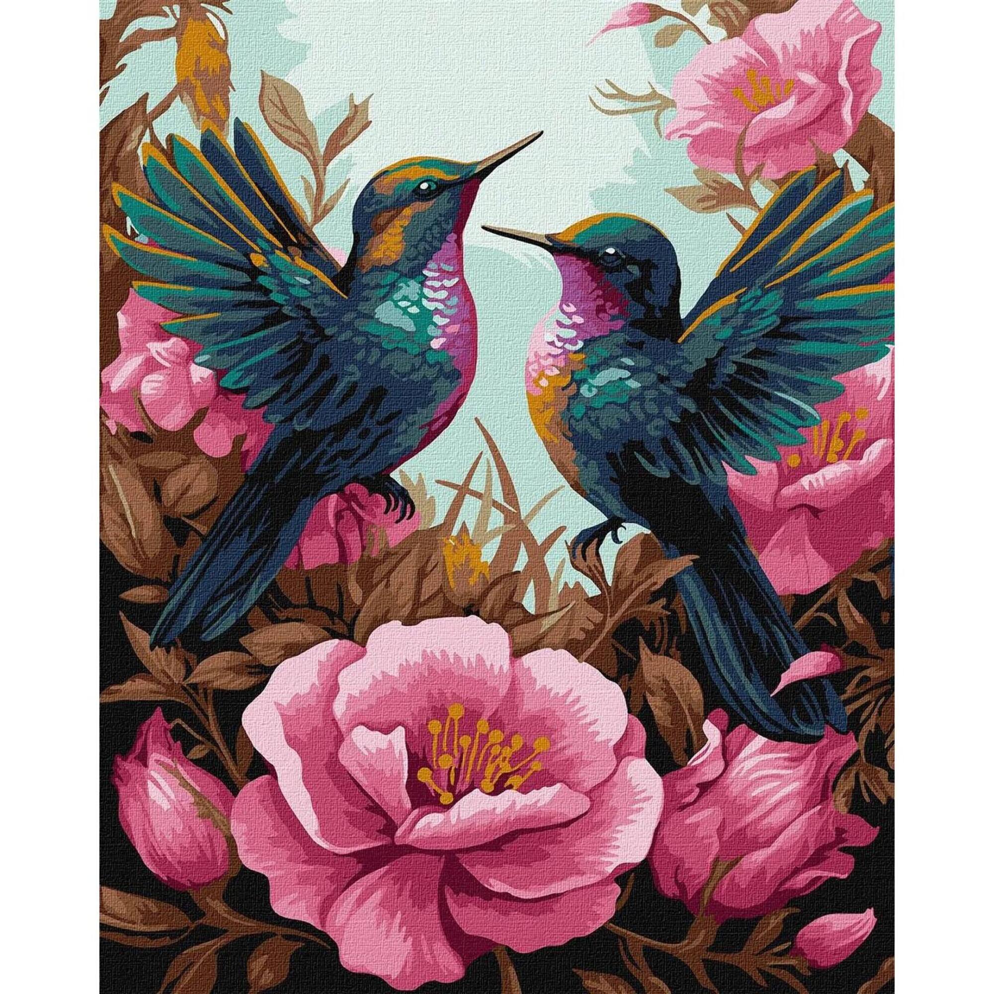 Ideyka Sophisticated Hummingbirds Painting by Numbers Kit